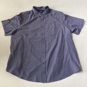 KingSize Men's 3XL Tall Striped Short-Sleeve Shirt Y2K Skater Retro